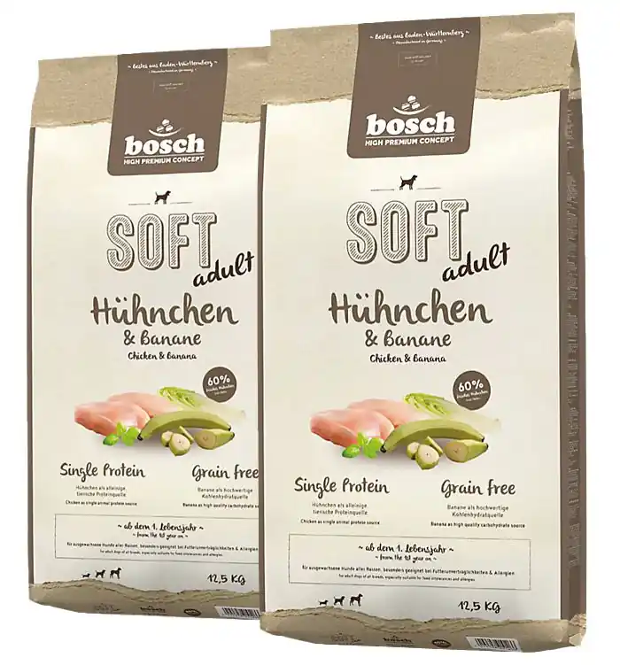 Akce BOSCH Soft Kuřecí & banán 2 x 12,5 kg