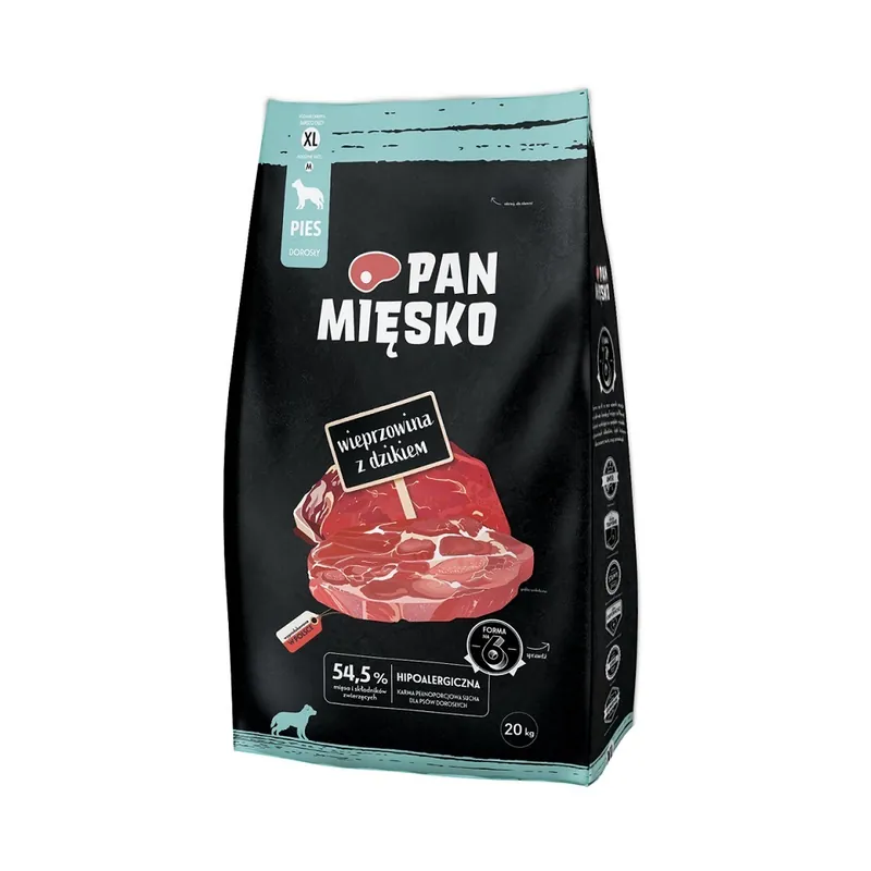 PAN MIĘSKO Vepřové a divočák XL 20kg Must-Have