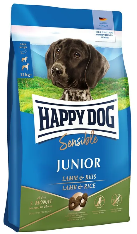 Ověřený HAPPY DOG Sensible Junior Lamm 10 kg