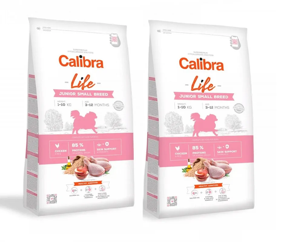 Jen Po Omezenou Doba CALIBRA Dog Life Junior Small Breed Chicken 2 x 6 kg