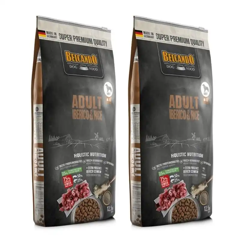 Nová Kolekce BELCANDO Adult Iberico & Rice 2 x 12.5 kg granule pro střední a větší plemena