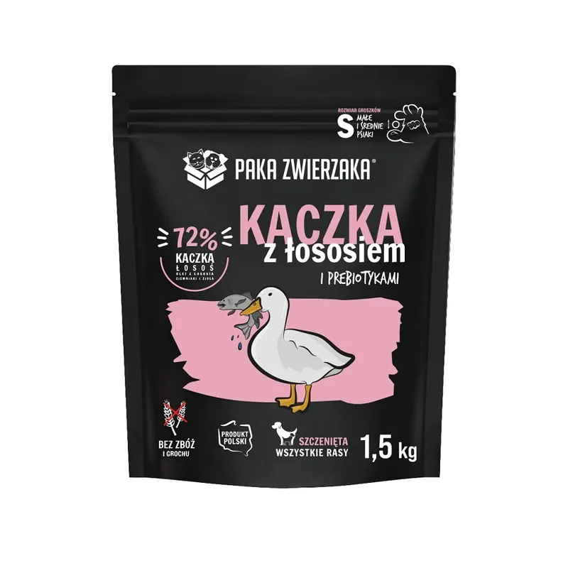 PAKA ZWIERZAKA Kachna&Losos pro štěňata 1,5kg Levný