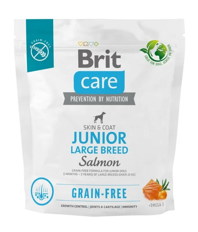 Nejlepší Volba BRIT Care Grain-free Junior Large Breed suché krmivo s lososem 1 kg