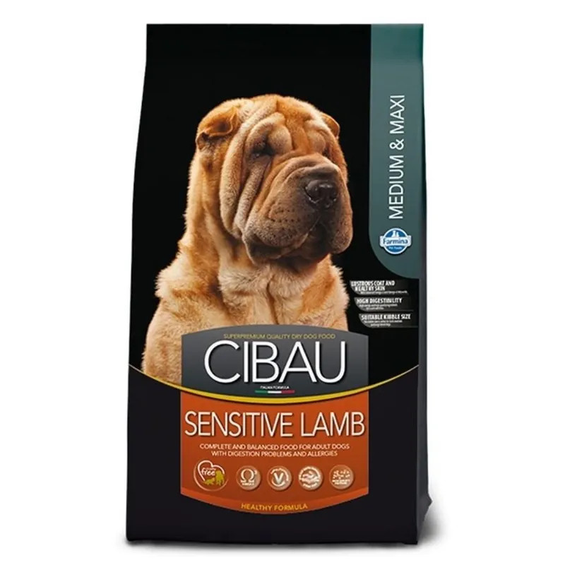 CIBAU Sensitive Lamb Medium & Maxi 12 kg + 2 kg ZDARMA Poslední Šance
