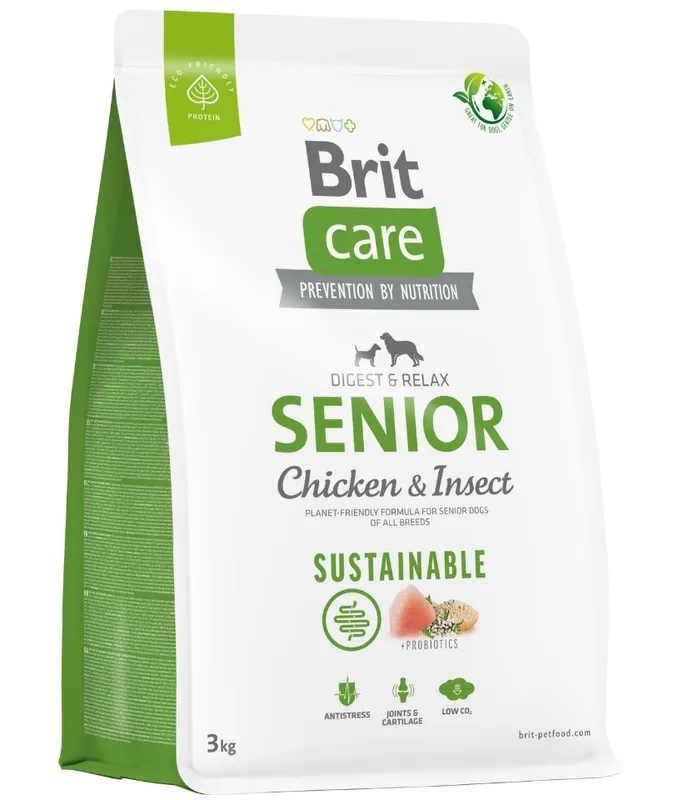 BRIT Care Dog Sustainable Senior Chicken & Insect 3 kg Kup Teď