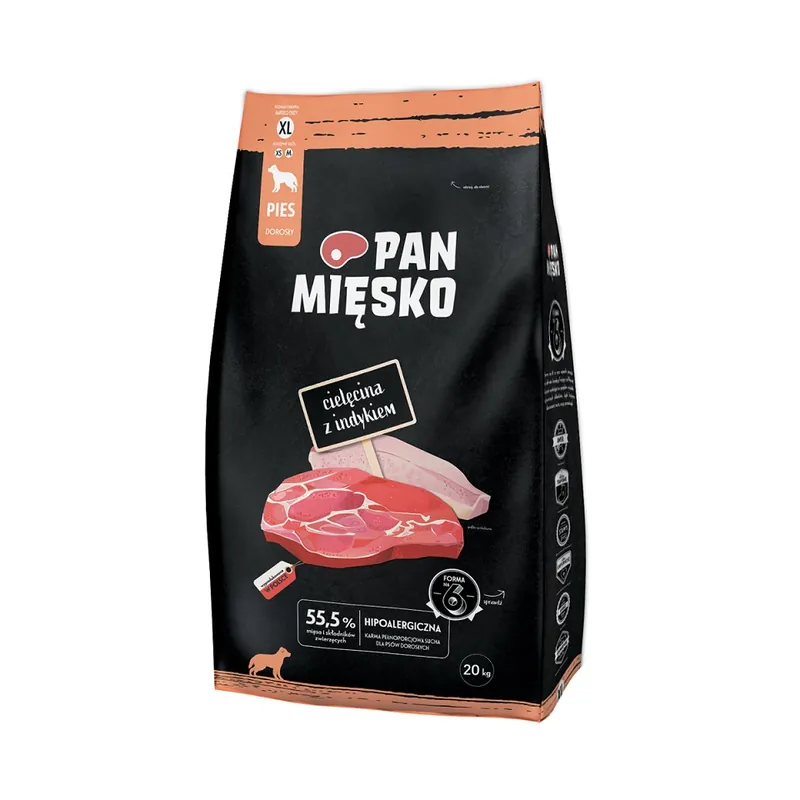Koupit Online PAN MIĘSKO Telecí maso s krůtou XL 20kg