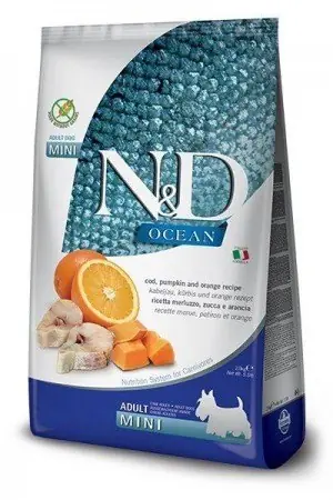 N&D Ocean Adult Mini Codfish & Pumpkin & Orange 2 x 7 kg Nejprodávanější