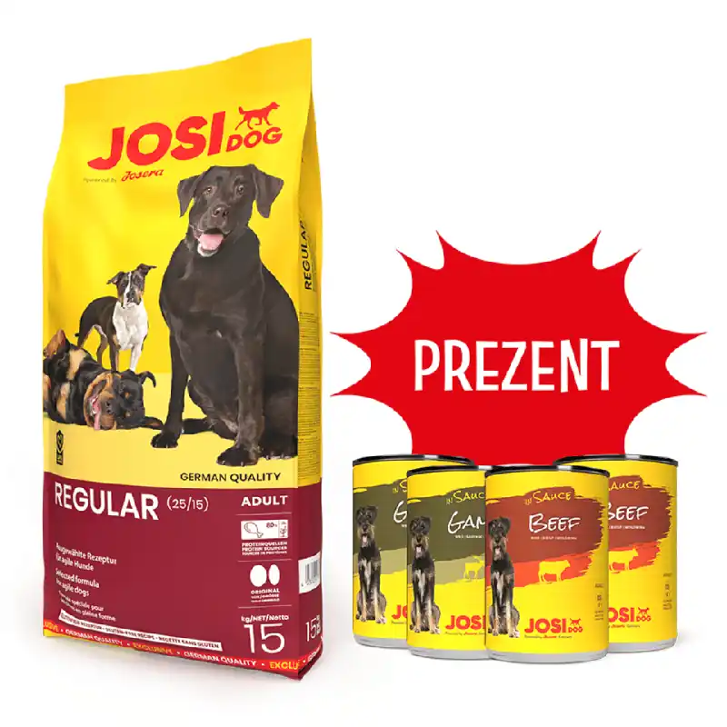 JOSERA JosiDog Regular Adult 15 kg + 4 konzervy ZDARMA Cenově Výhodný