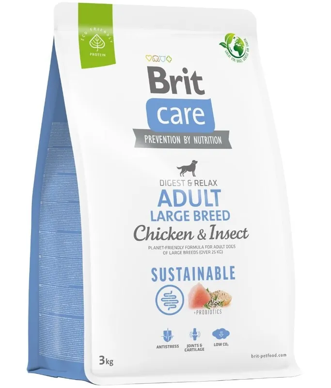 BRIT Care Dog Sustainable Adult Large Breed Chicken & Insect 3 kg Zlevněný