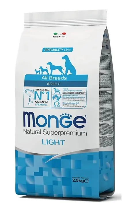 MONGE Dog Light Losos s rýží 2,5 kg Cenový Hit