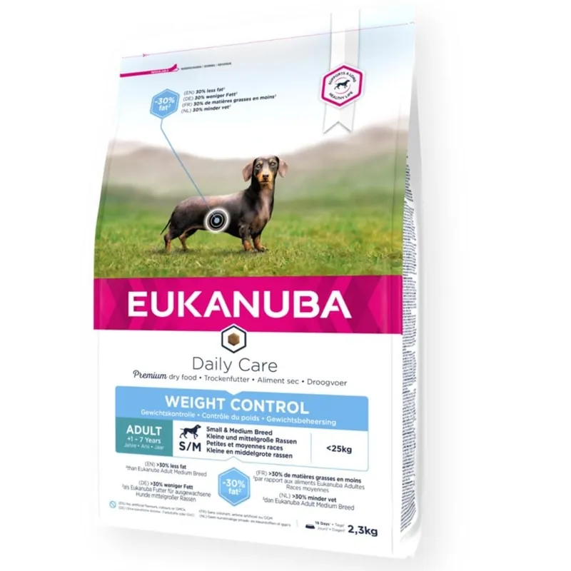 EUKANUBA Daily Care Adult Small/medium Weight control chicken 2,3 kg Objednat Nyní
