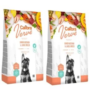 Aktuální CALIBRA Dog Verve GF Junior Medium Large Chicken&Duck 2 x 12 kg