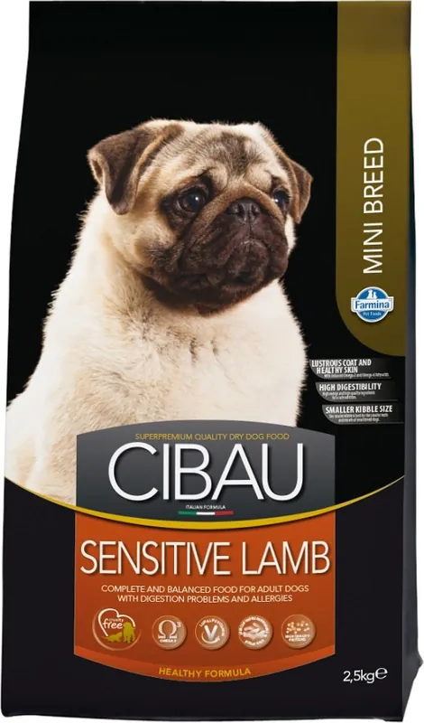 Cenový Hit FARMINA Cibau Sensitive Lamb MINI krmivo pro psy s citlivým zažíváním s jehněčím masem 2,5 kg