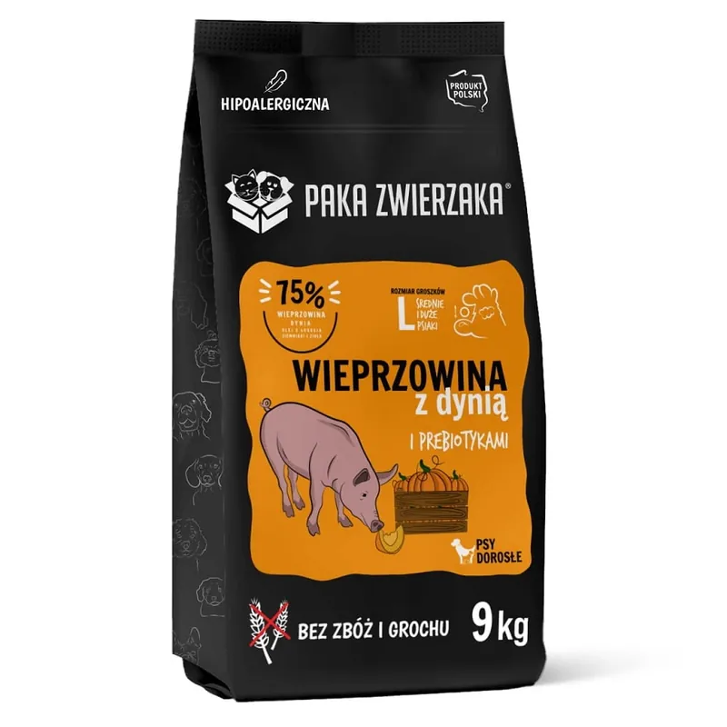 Značkový PAKA ZWIERZAKA Seventh Heaven Suché krmivo Vepřové maso s dýní L 9 kg