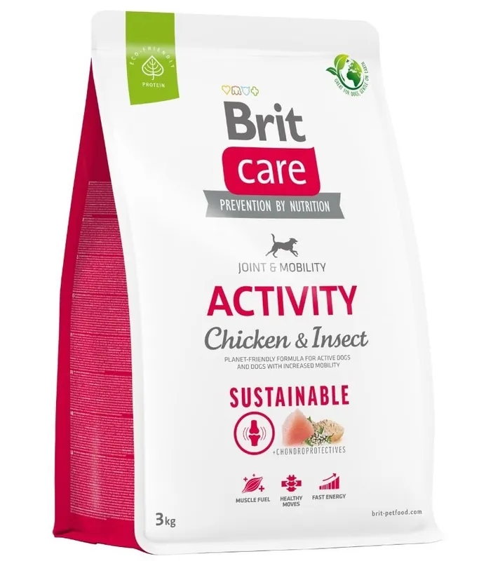 BRIT Care Dog Sustainable Activity Chicken & Insect pro psy s kuřecím masem a hmyzem 3 kg Sezónní Sleva