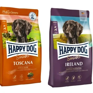 Cenový Hit HAPPY DOG Sensible Supreme Toscana 12.5 kg + HAPPY DOG Sensible Supreme Irland 12.5 kg