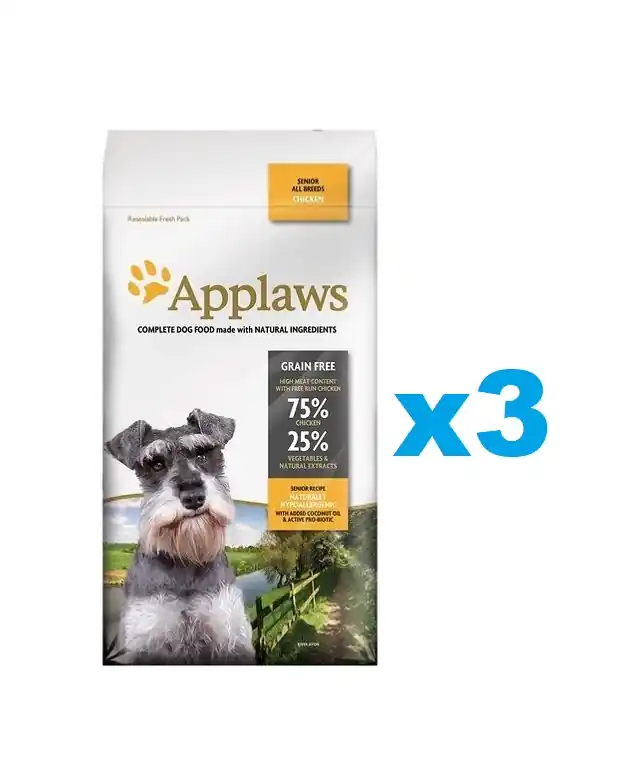 Nízká Cena APPLAWS Senior All Breeds Chicken 6 kg (3x2 kg)