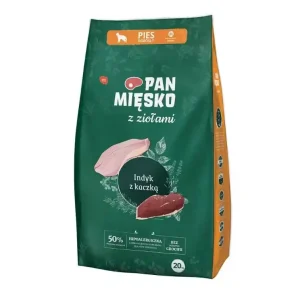PAN MIĘSKO pro střední plemena M 20 kg s bylinkami, krůtou a kachnou Nejprodávanější