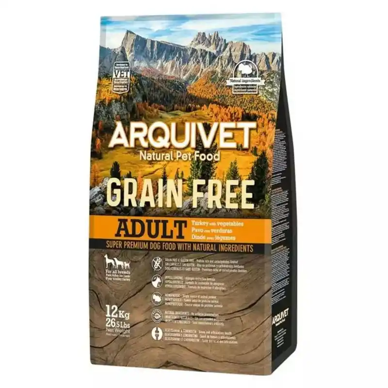 Koupit Online ARQUIVET Grain Free Adult Krůtí maso se zeleninou 12 kg