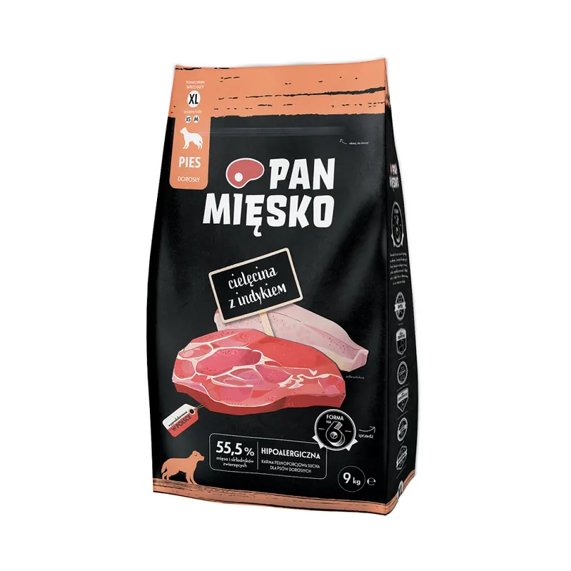 Autentický PAN MIĘSKO Telecí maso s krůtou XL 9kg