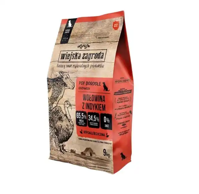 Značkový WIEJSKA ZAGRODA Hovězí s krůtou L 9 kg