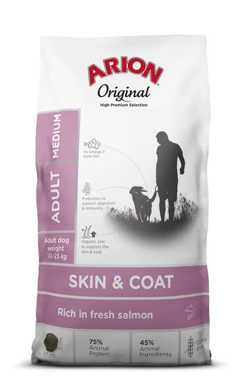 Nová Kolekce ARION Original Skin & Coat Adult Medium Salmon Rice 12 kg
