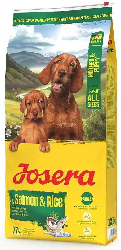 JOSERA Mother and Puppy Salmon with Rice 12,5kg pro štěňata, březí a kojící feny Akční Cena