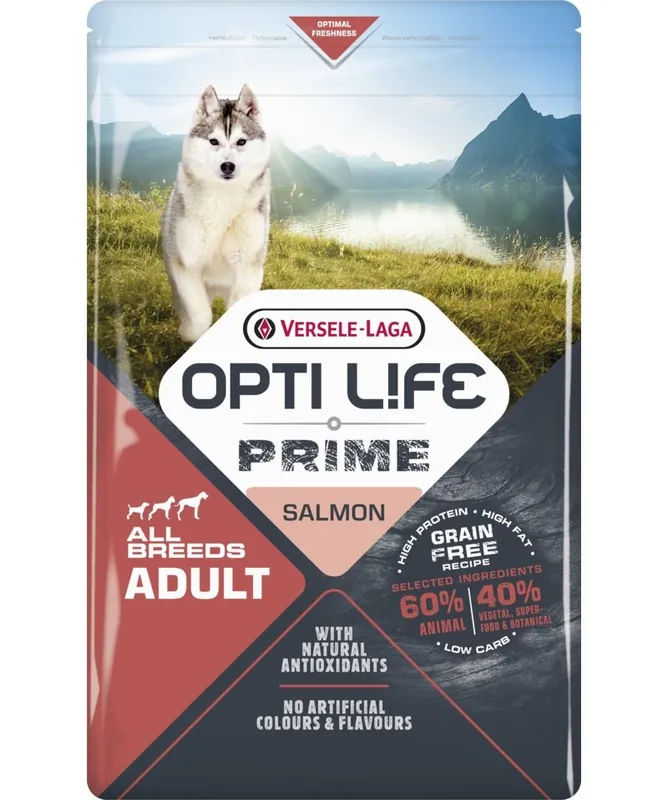 Tovární Cena VERSELE-LAGA Opti Life Prime Adult Salmon 12,5kg