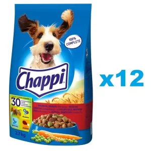 CHAPPI 3x2,7 kg - suché krmivo pro psy s hovězím masem, drůbeží a zeleninou Vysoce Kvalitní