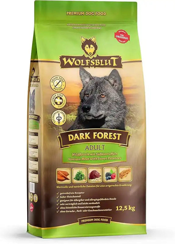 WOLFSBLUT Dark Forest Adult suché krmivo pro psy se zvěřinou a sladkými bramborami 12,5 kg Super Cena