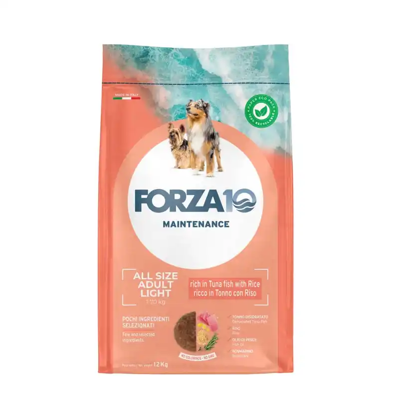 Nakupujte Hned FORZA10 Light All Breeds Maintenance Tuna Rice pro psy s nadváhou 12 kg