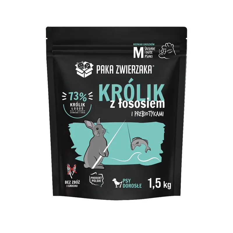 PAKA ZWIERZAKA Seventh Heaven Suché krmivo Králík s lososem M 1,5kg Jen Po Omezenou Doba