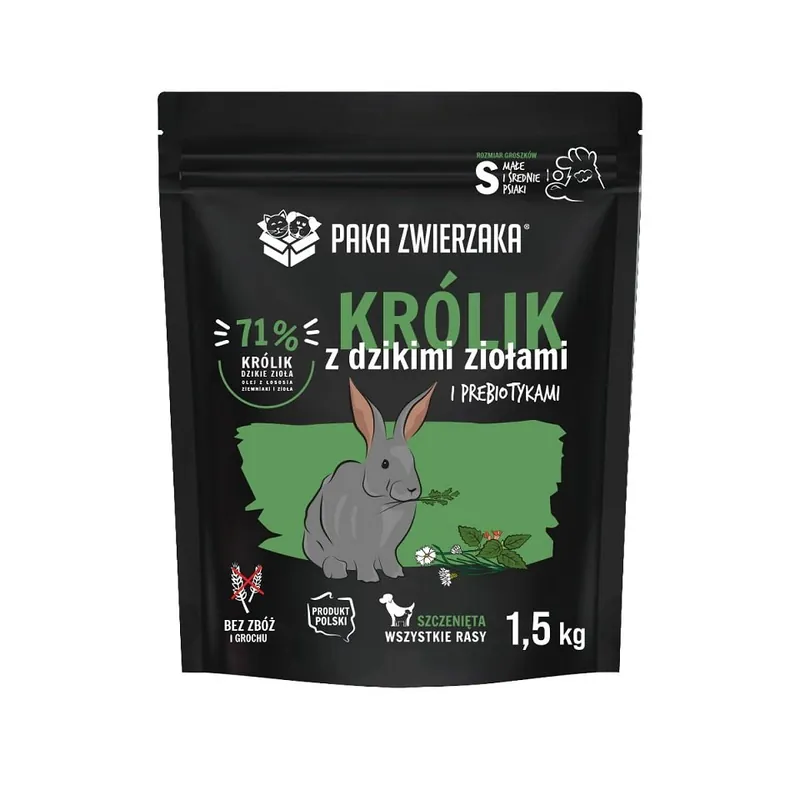 PAKA ZWIERZAKA Seventh Heaven Králík s bylinkami pro štěňata 1,5 kg Speciální Cena