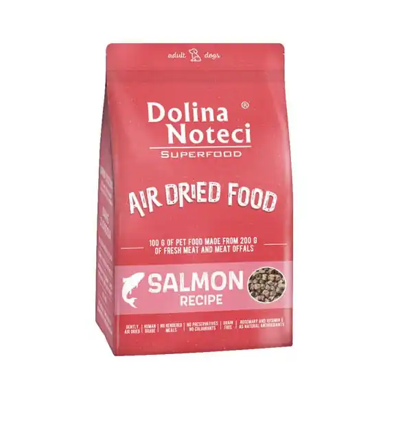 DOLINA NOTECI Superfood Sušené krmivo losos 1kg Nová Kolekce