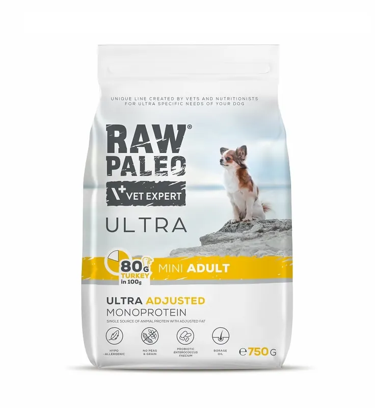 Koupit Online RAW PALEO Ultra Turkey Mini Adult 750g