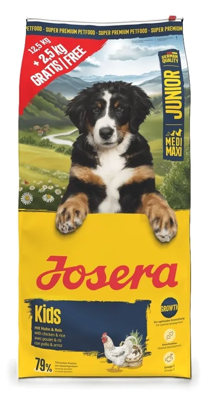 JOSERA Junior Kids pro mladé psy středních a velkých plemen 12,5kg + 2,5kg zdarma Akční Nabídka