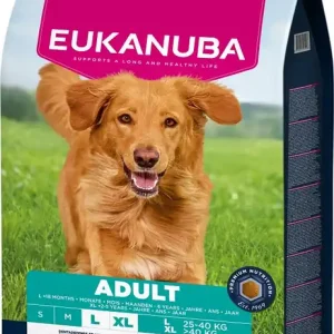Aktuální EUKANUBA Adult Large Breeds Lamb Rice 12kg krmivo bohaté na jehněčí a rýži pro psy velkých plemen