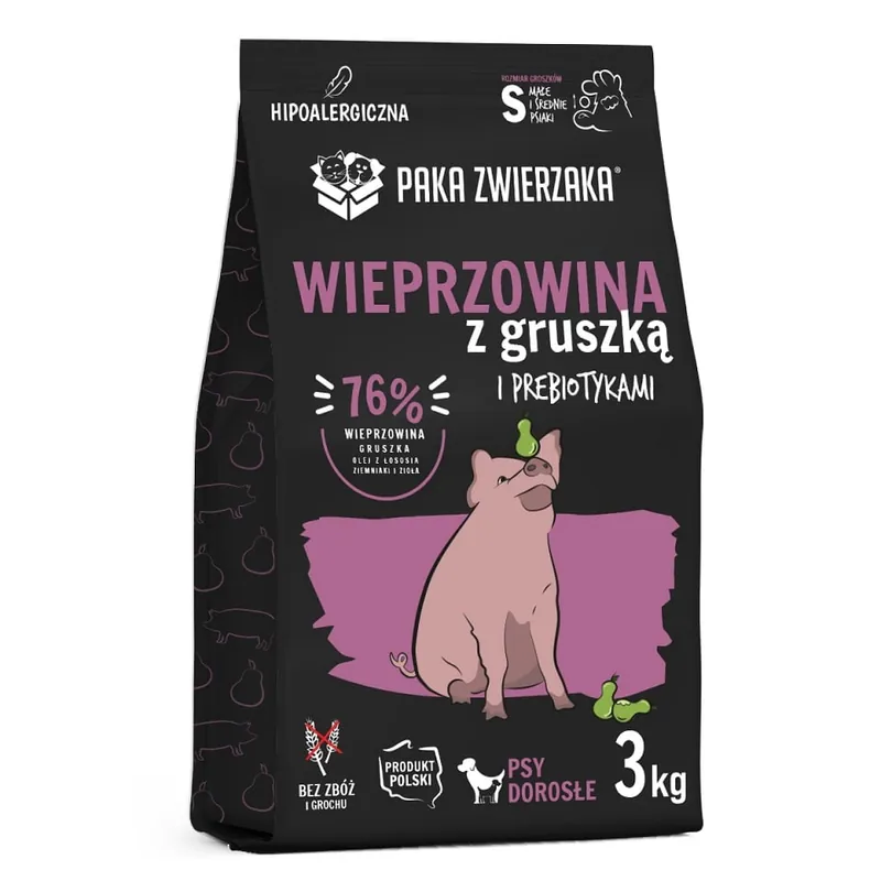 PAKA ZWIERZAKA Seventh Heaven Suché krmivo Vepřové s hruškou S 3kg Super Cena