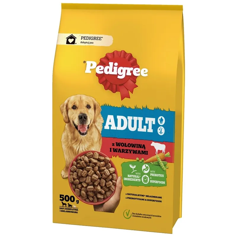Nízká Cena PEDIGREE Adult 500 gs hovězím masem a zeleninou pro velké a středně velké psy