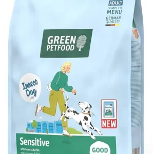 Cenově Výhodný GREEN PETFOOD InsectDog Sensitive 10 kg krmivo s rýží a hmyzem pro dospělé psy s citlivým trávicím systémem