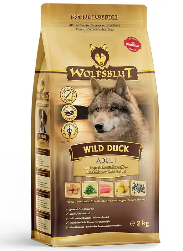 Jen Po Omezenou Doba WOLFSBLUT Wild Duck Large Breed Adult suché krmivo pro psy velkých plemen s kachnou 12,5 kg