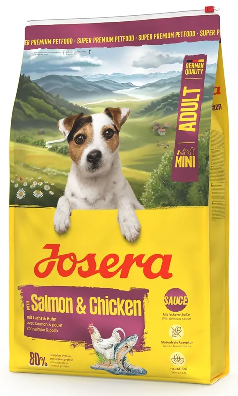 JOSERA Mini Adult Salmon and Chicken 10kg bezglutenové krmivo s omáčkou pro psy malých plemen Speciální Cena
