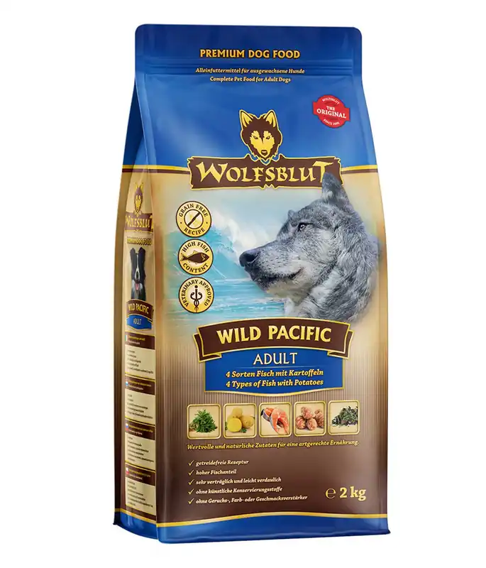 WOLFSBLUT Wild Pacific Adult suché krmivo pro psy s rybami a bramborami 12,5 kg Víkendová Akce