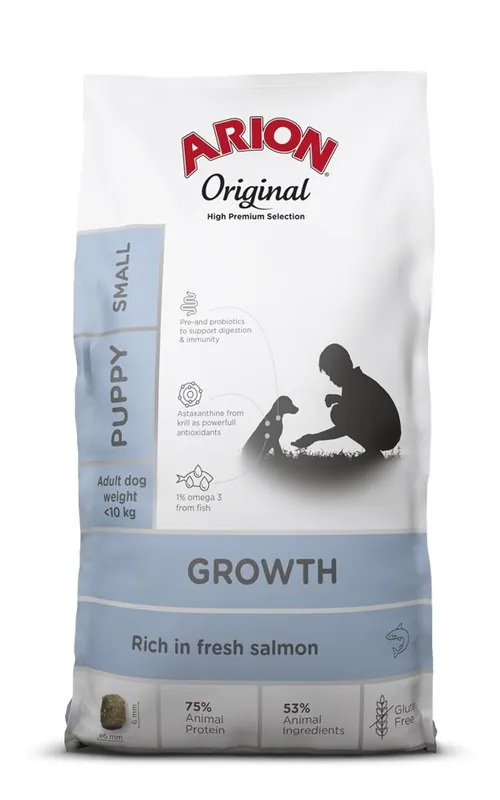 Aktuální ARION Original Growth Puppy Small Salmon Rice 7 kg