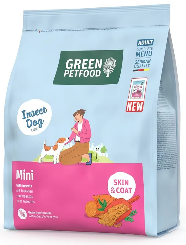Hit Sezóny GREEN PETFOOD InsectDog Mini Skin and Coat 900g