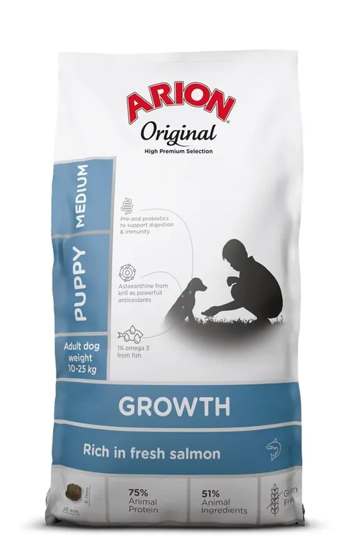ARION Original Growth Puppy Medium Salmon Rice 12 kg Super Cena