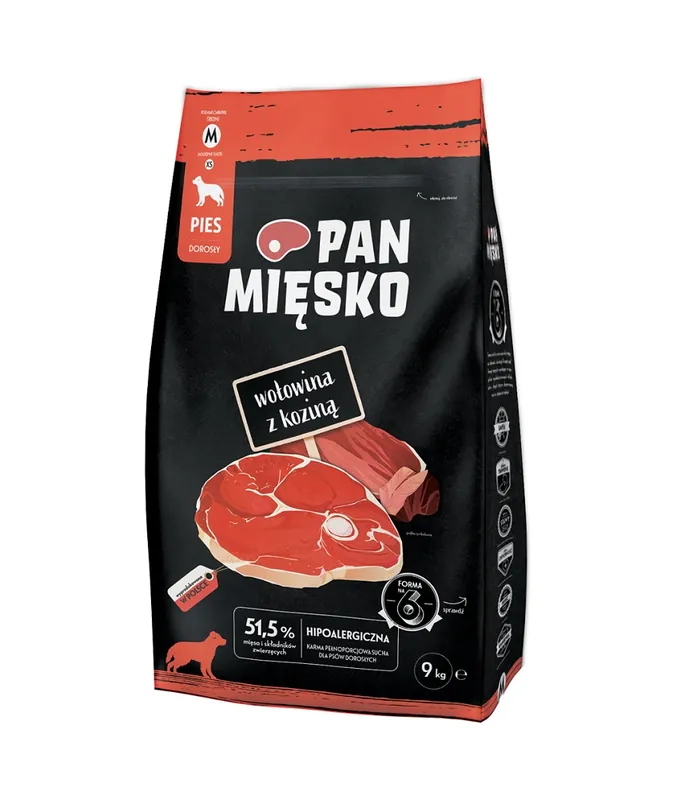 PAN MIĘSKO Hovězí s kozím masem M 9 kg Akční Nabídka