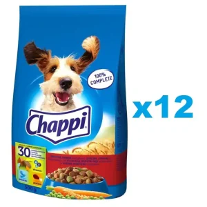 CHAPPI 12x500 g - krmivo pro psy s hovězím masem, drůbeží a zeleninou Vrácení Zdarma