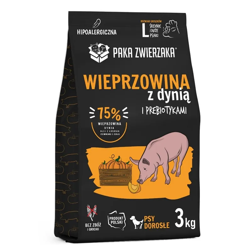 Levný PAKA ZWIERZAKA Seventh Heaven Suché krmivo Vepřové s dýní L 3kg