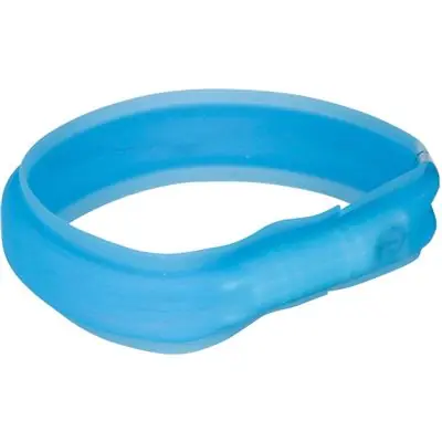 Výhodná Nabídka USB svítící obojek PLOCHÝ, modrý (RP 2,10 Kč) L-XL 70 cm/30 mm
